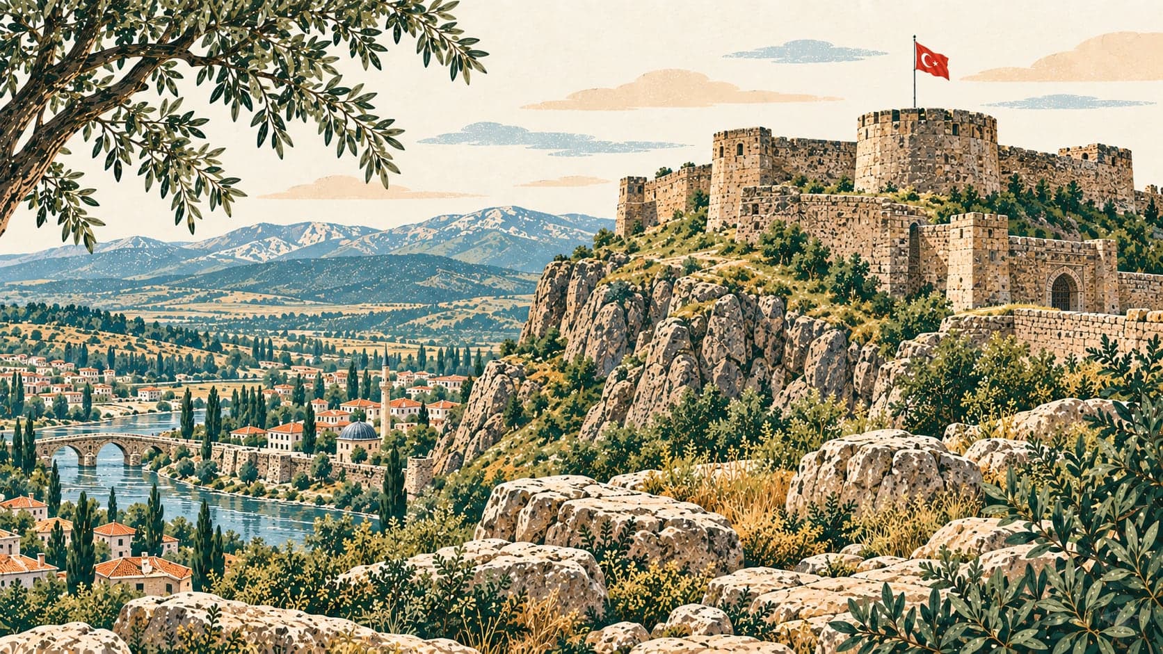 Illustration of Ardahan Castle, Ardahan