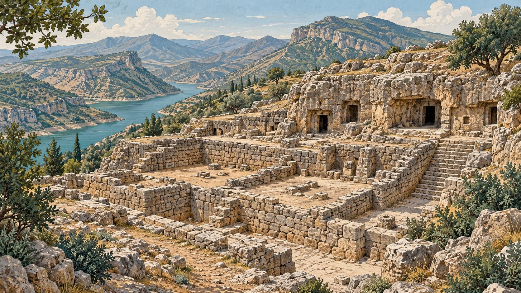 Illustration of Arsemia Archaeological Site, Adıyaman