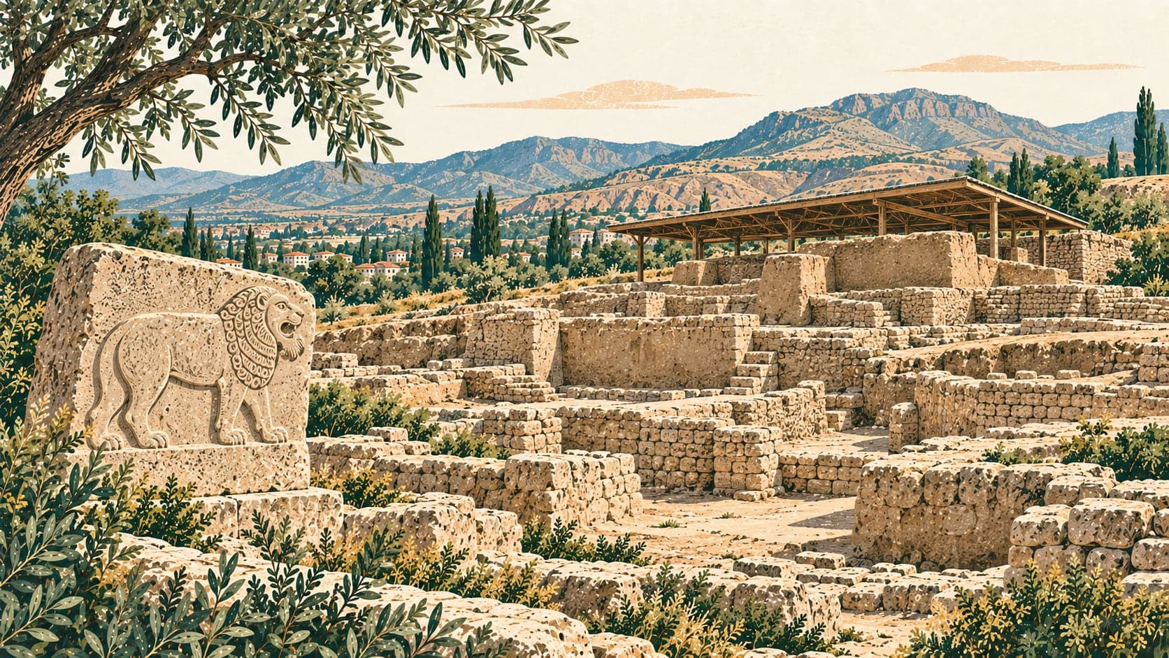 Illustration of Arslantepe Archaeological Site, Malatya