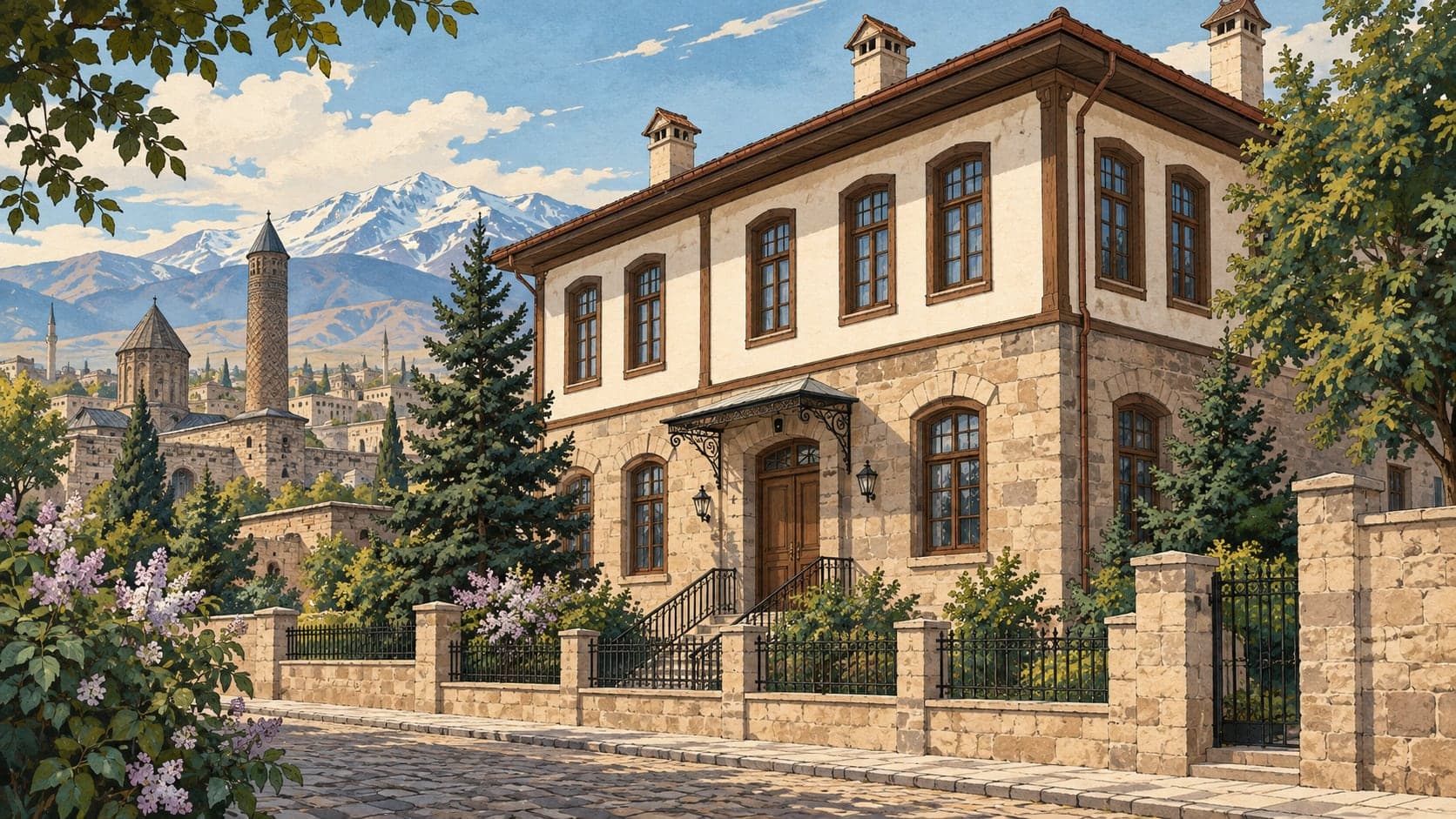 Illustration of Atatürk House Museum, Erzurum