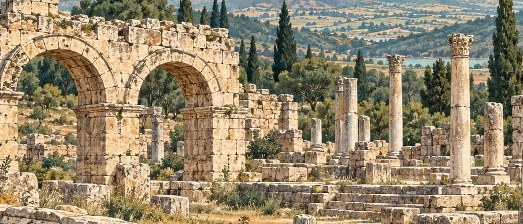 Illustration of Attuda Ancient City, Denizli