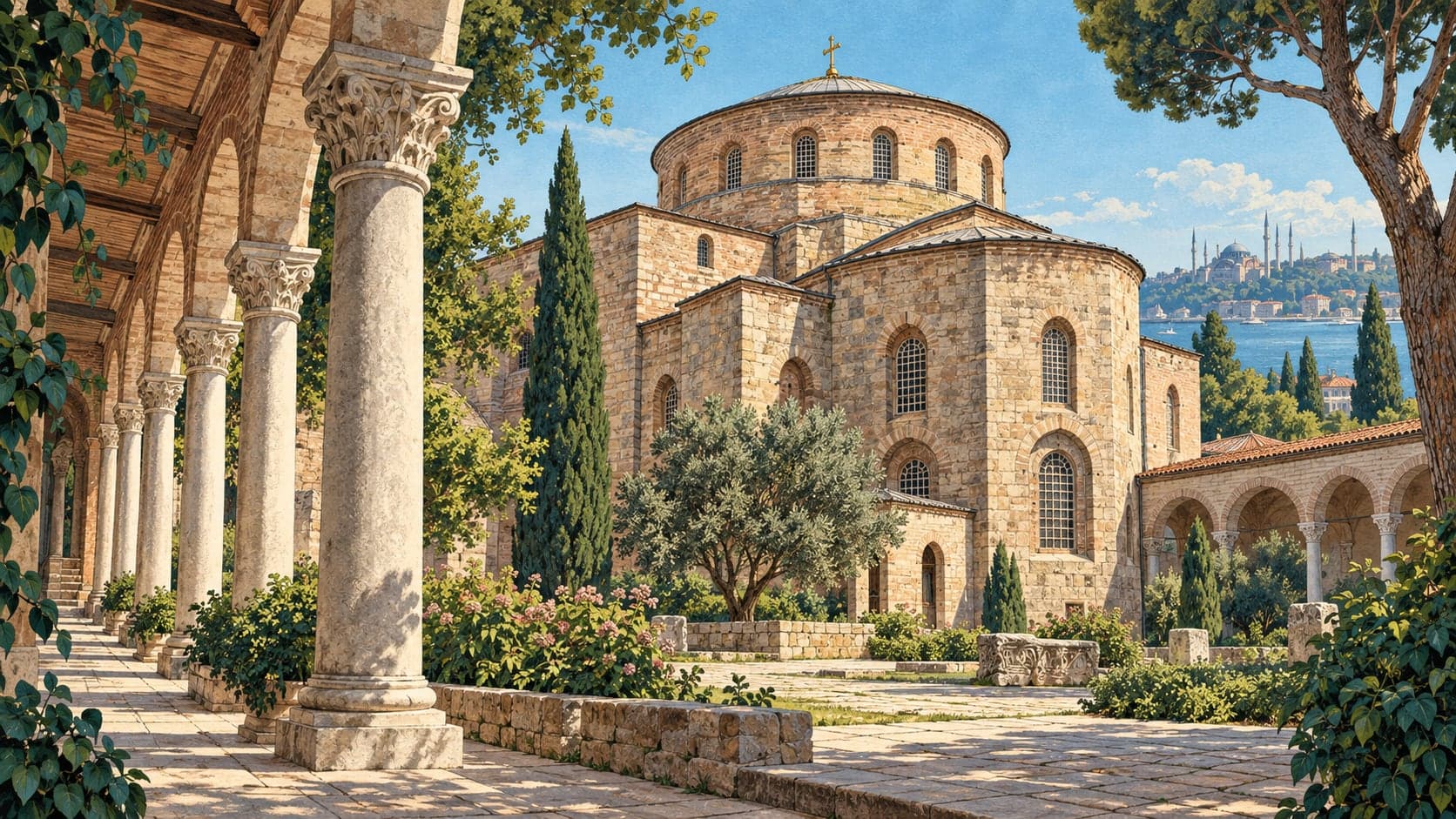 Illustration of Aya İrini Church Museum, İstanbul