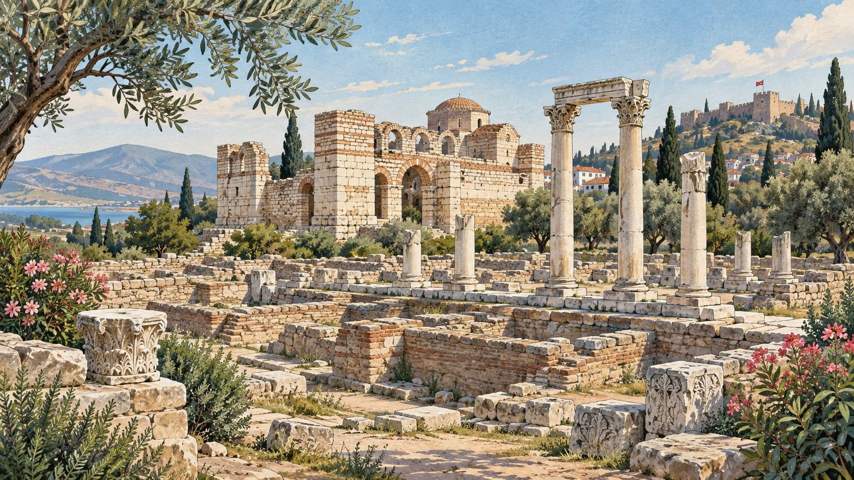 Illustration of Ayasuluk - St. Jean Archaeological Site, İzmir