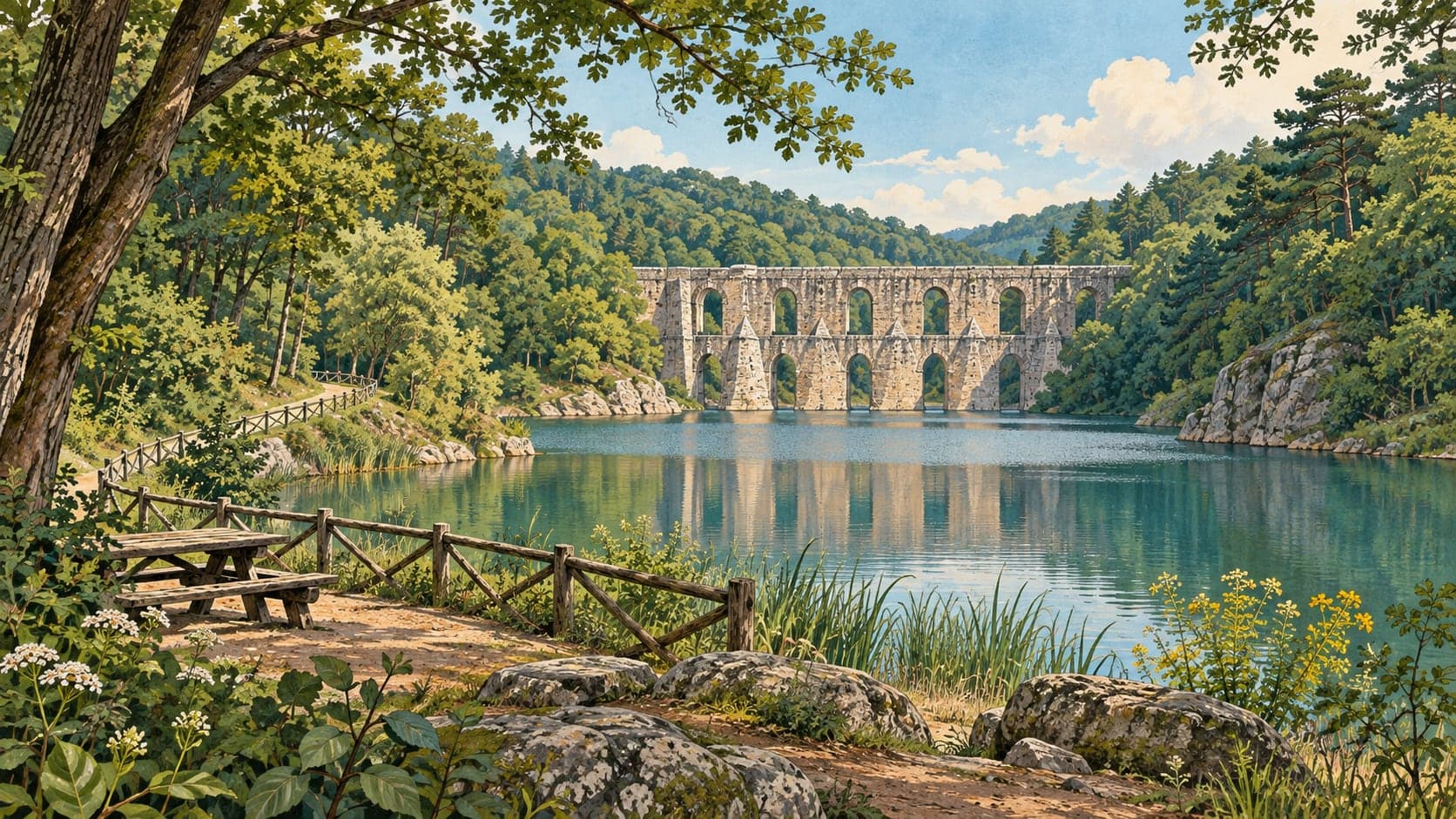 Illustration of Ayvatbendi Nature Park, İstanbul