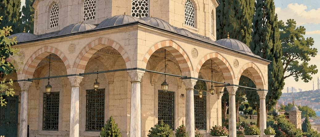 Illustration of Aziz Mahmud Hüdayi Tomb, İstanbul