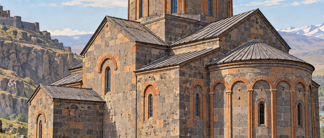 Illustration of Saint Prkich Church, Kars