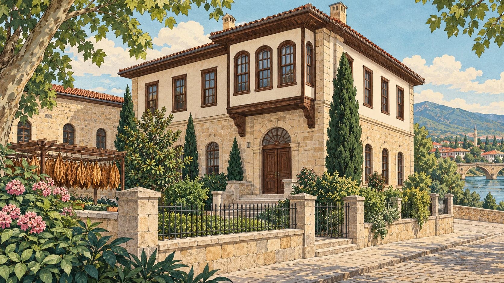 Illustration of Bafra Tobacco Museum, Samsun