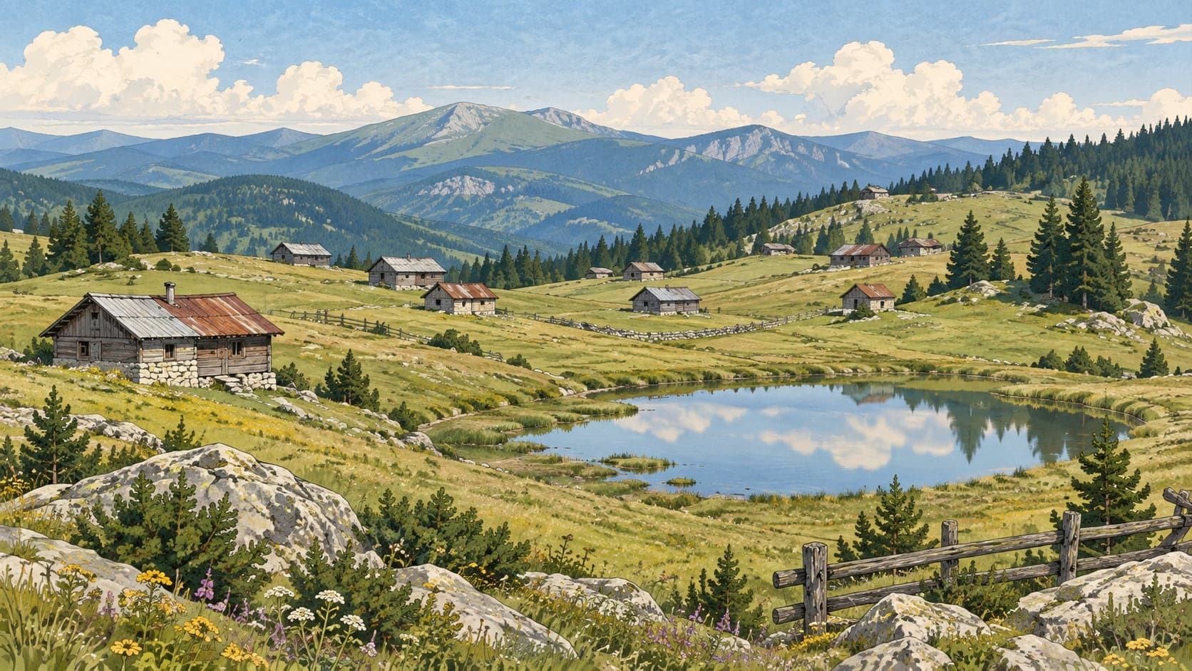 Illustration of Balıklı Plateau, Düzce