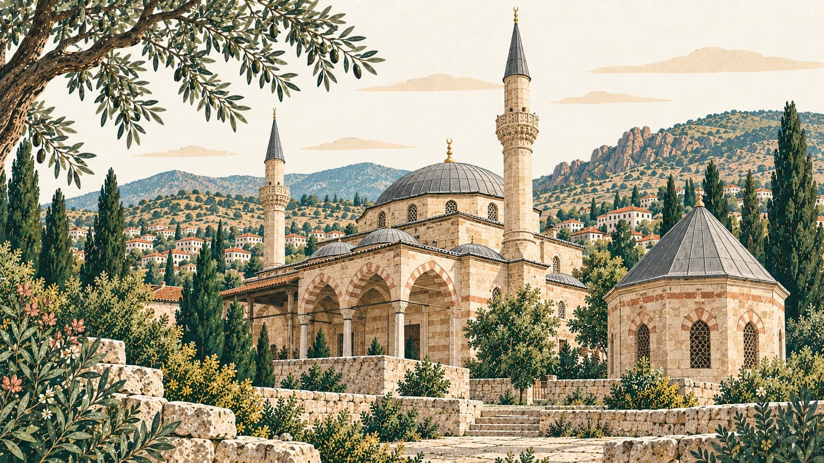 Illustration of Ballı Camii Ve Türbesi, Kırıkkale
