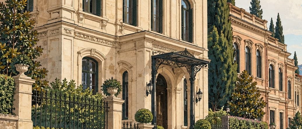 Illustration of General Directorate of Foundations Akaretler Mustafa Kemal Museum, İstanbul