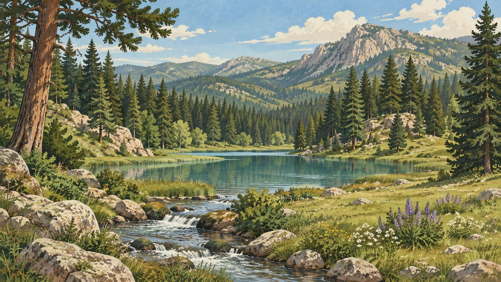 Illustration of Başpınar Nature Park, Isparta