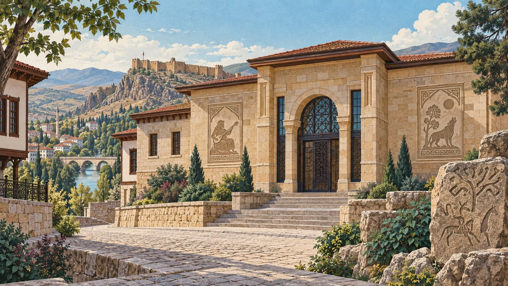 Illustration of Bayburt Dede Korkut City Museum, Bayburt