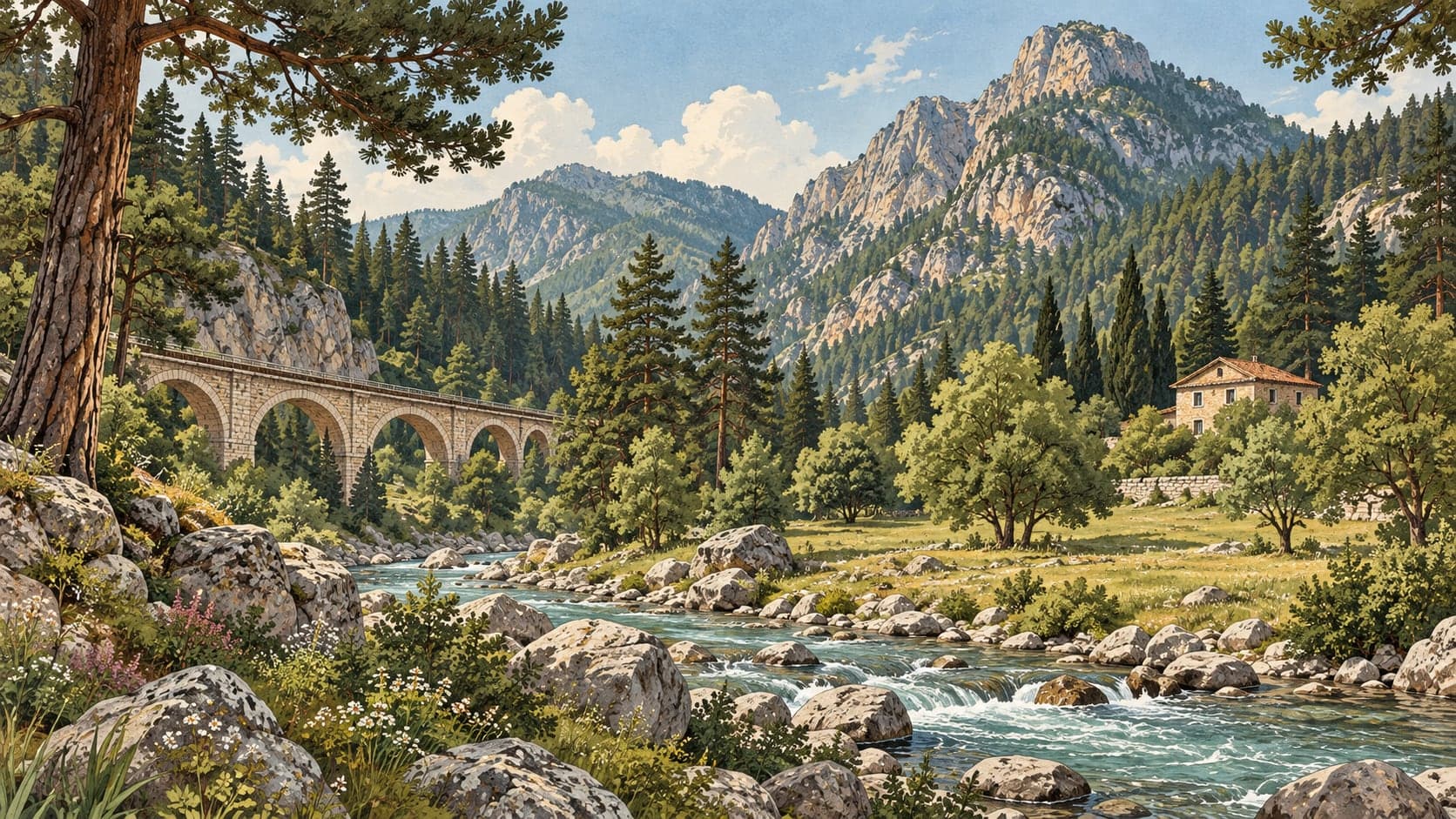 Illustration of Belemedik Nature Park, Adana