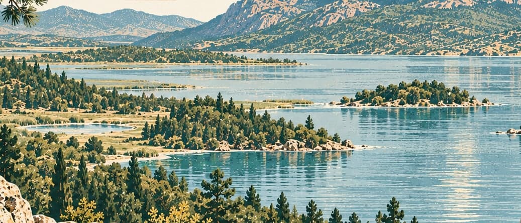 Illustration of Beyşehir Lake National Park, Konya