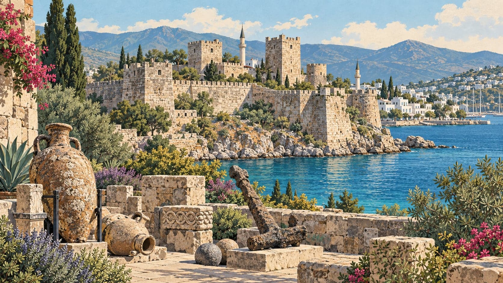 Illustration of Bodrum Underwater Archaeology Museum (Bodrum Castle), Muğla