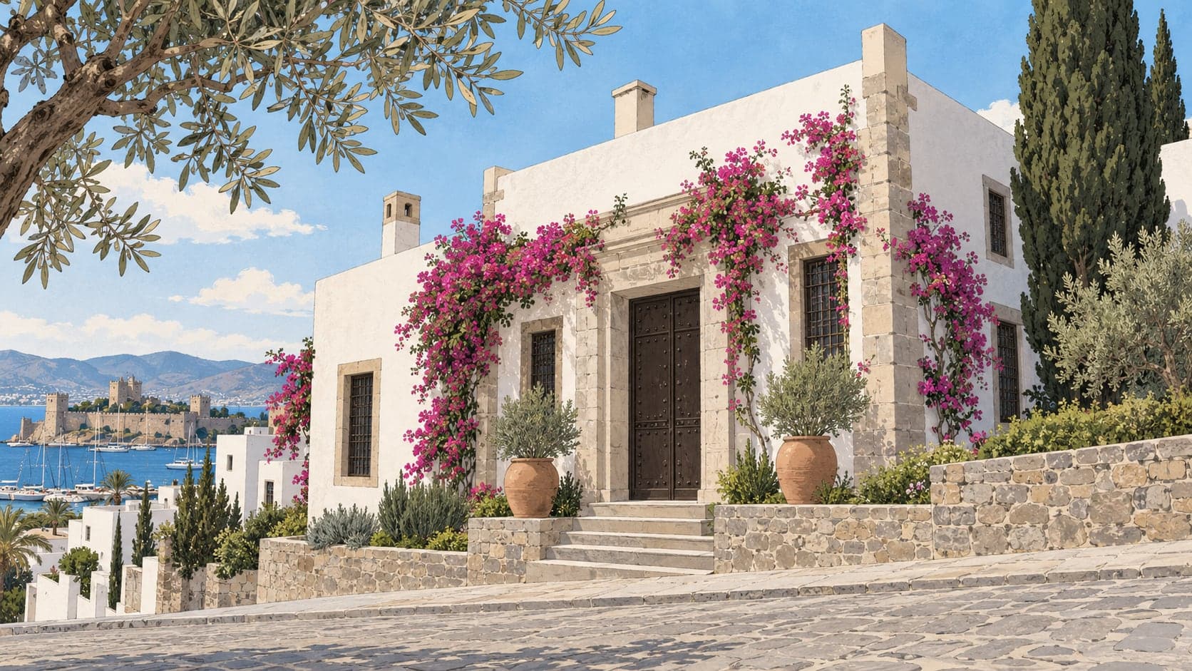 Illustration of Bodrum Zeki Müren Art Museum, Muğla