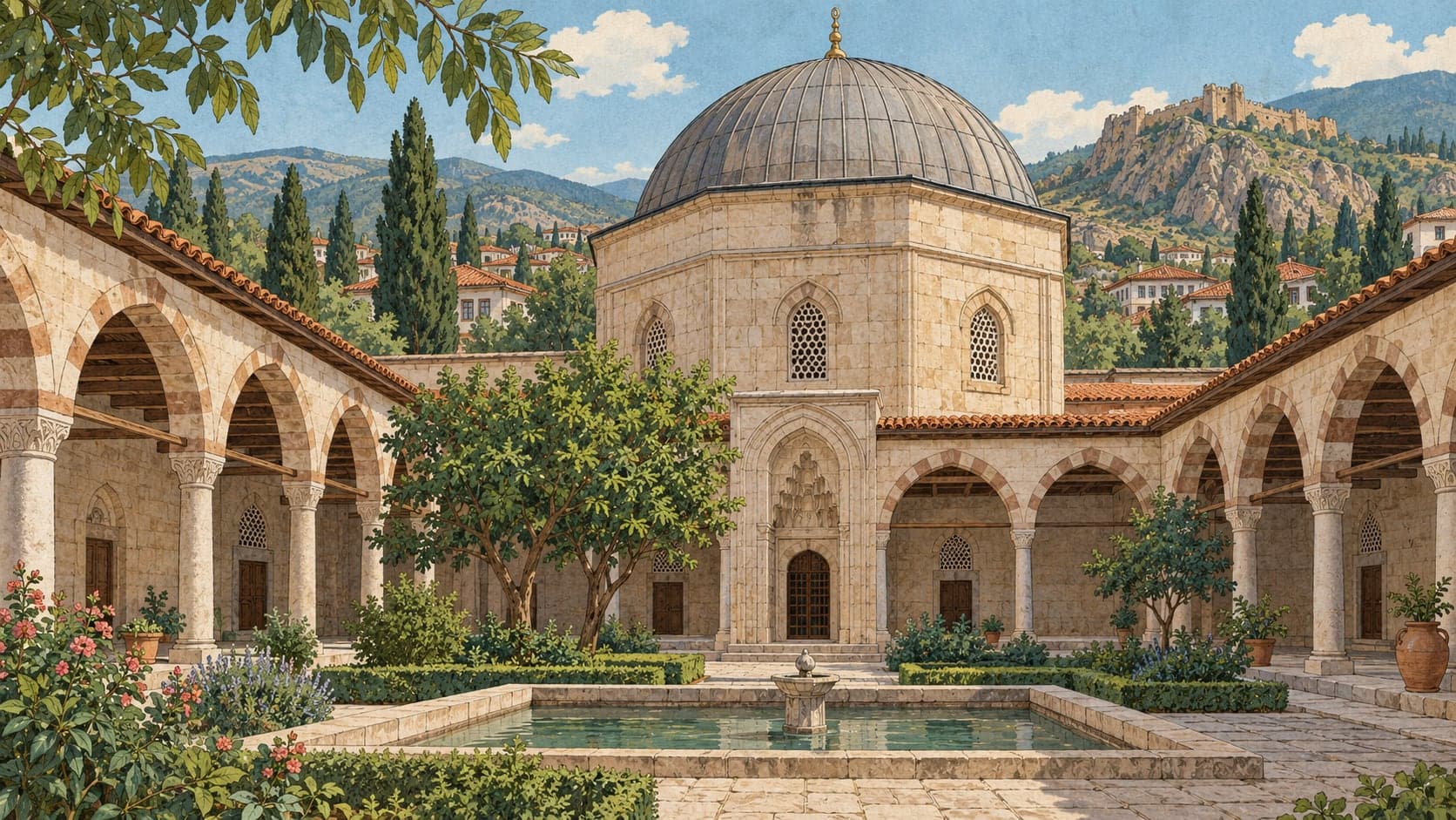 Illustration of Burgaç Hatun (Bibi Hatun) Tomb, Tokat