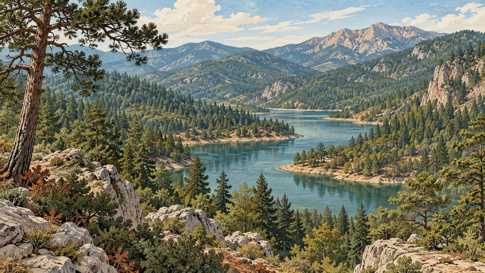 Illustration of Çakıroluk Nature Conservation Area, Denizli