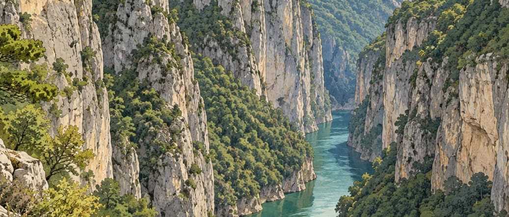 Illustration of Çatak Canyon, Kastamonu