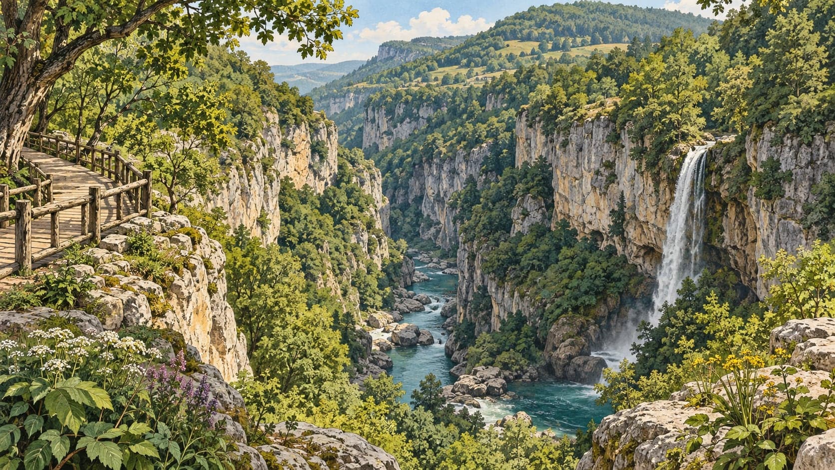 Illustration of Çatak Canyon Nature Park, Sinop