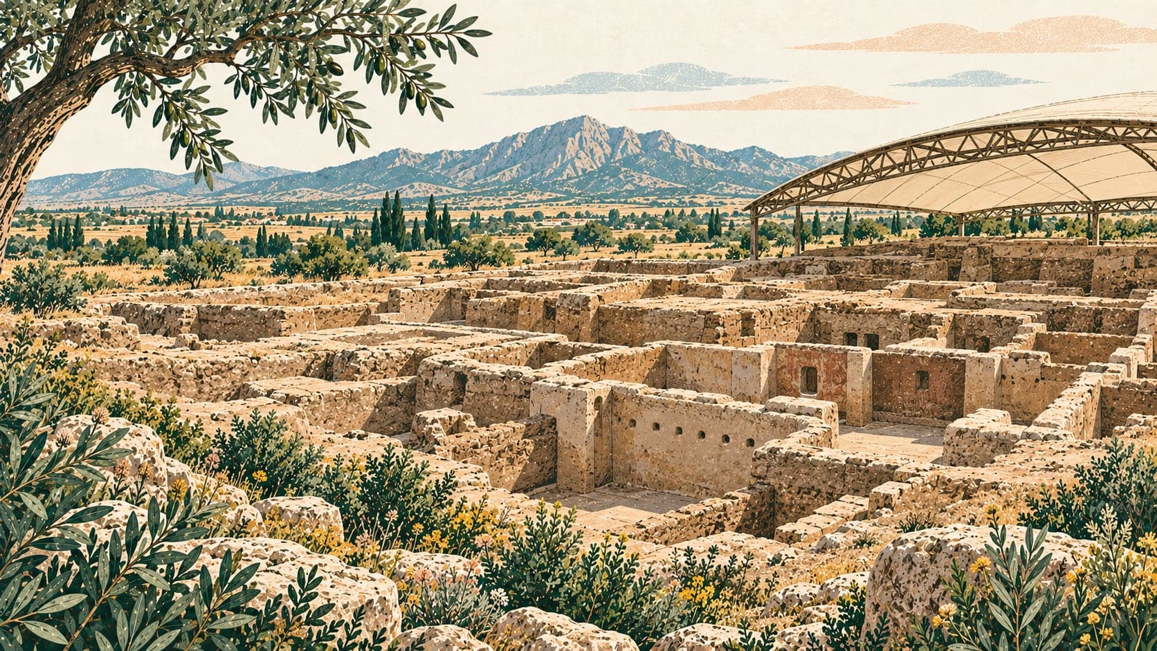 Illustration of Çatalhöyük Örenyeri, Konya