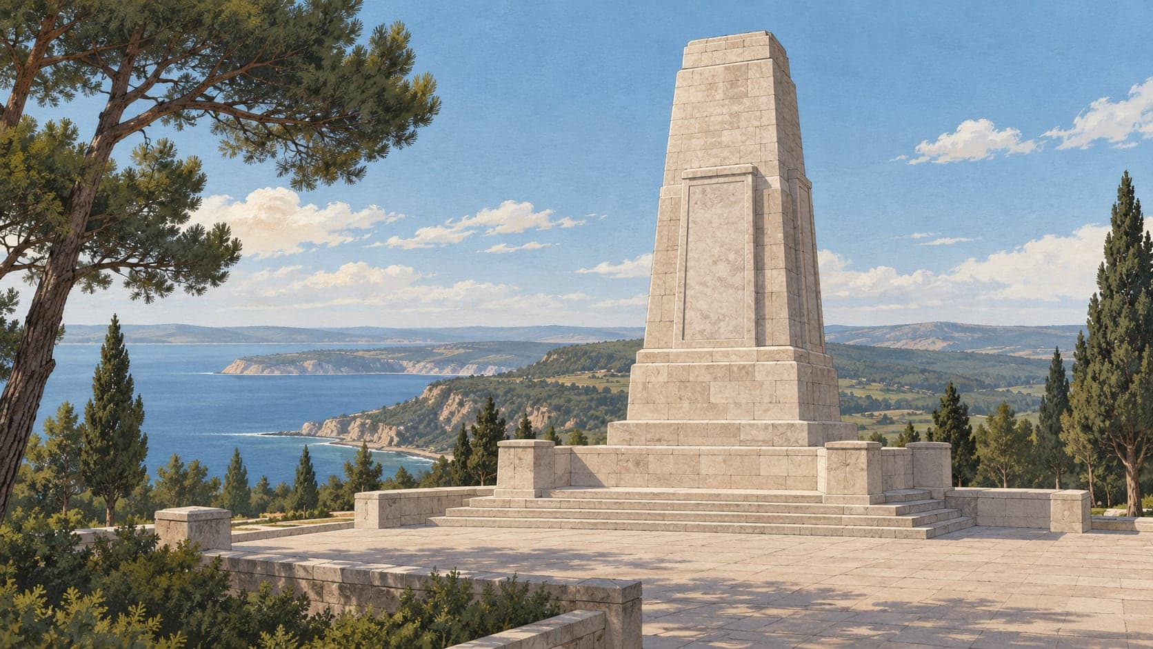 Illustration of Conkbayırı Atatürk Victory Monument, Çanakkale