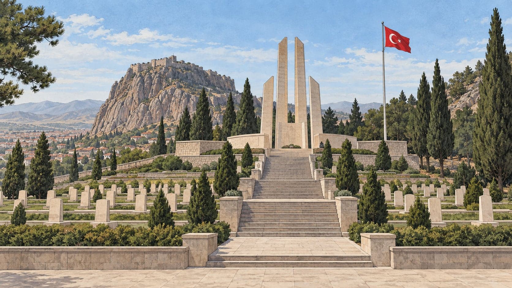 Illustration of Republic Martyrs' Cemetery, Afyonkarahisar