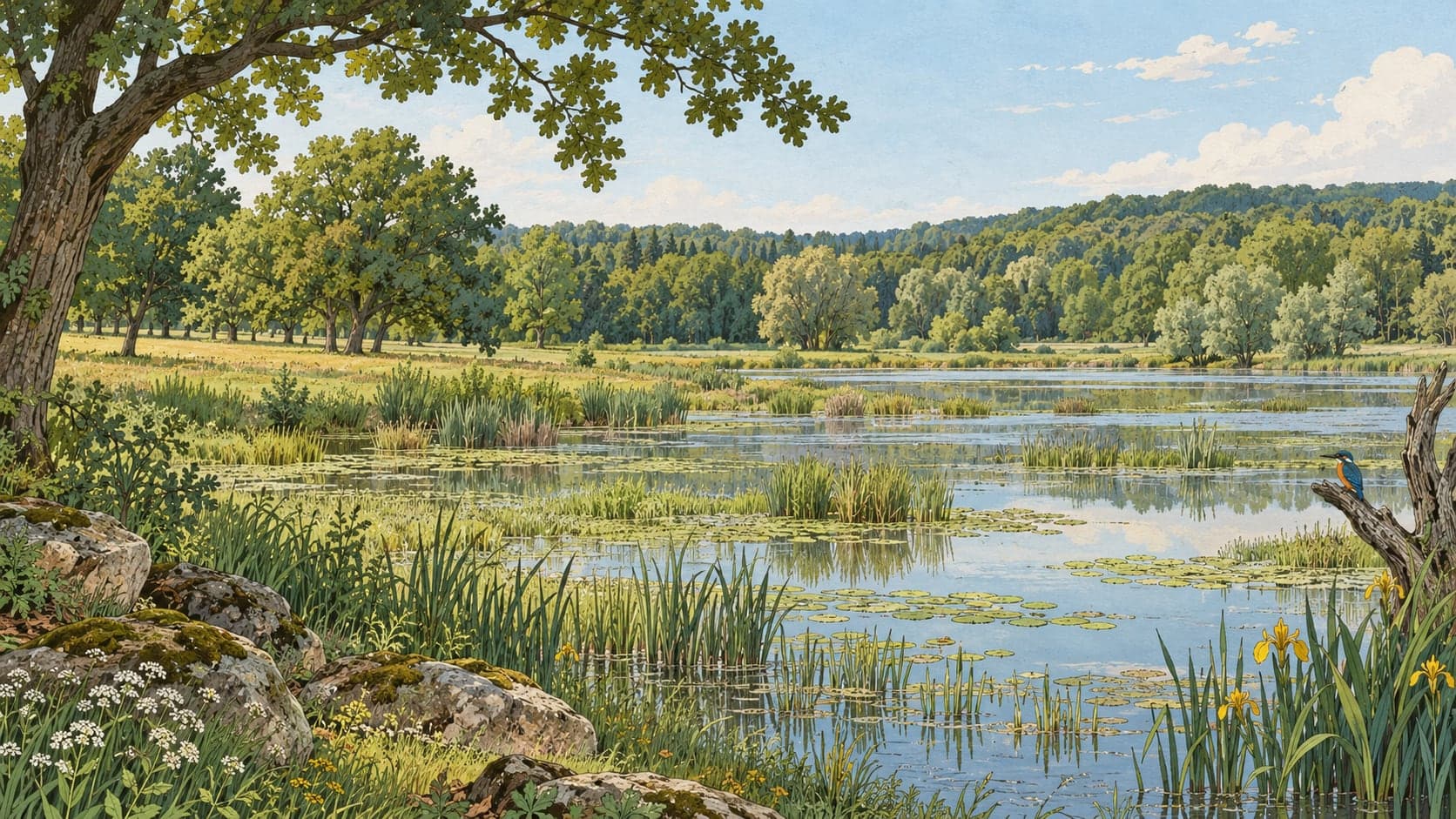 Illustration of Danişment Nature Park, Edirne