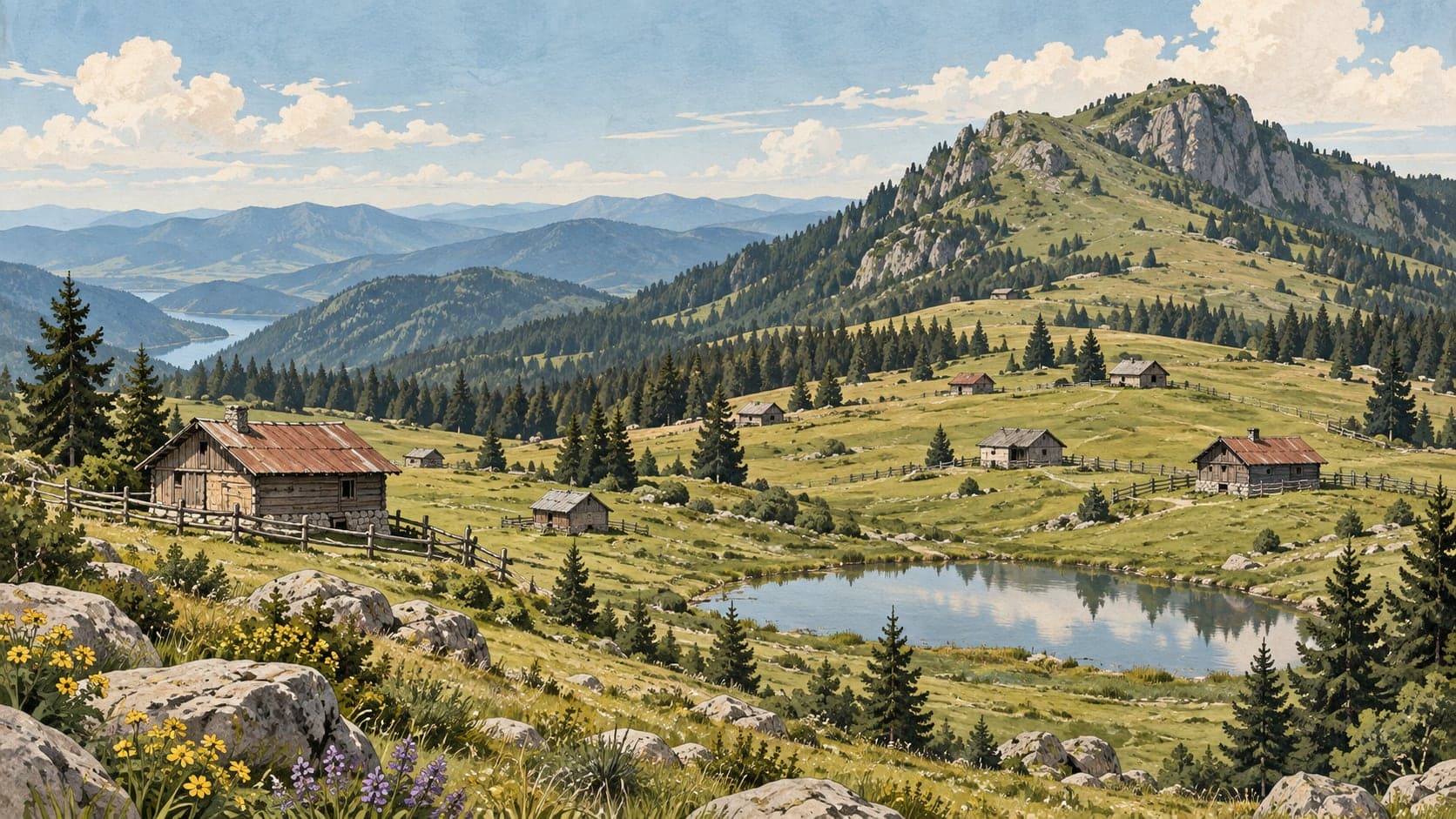 Illustration of Davlumbaz Plateau, Sakarya