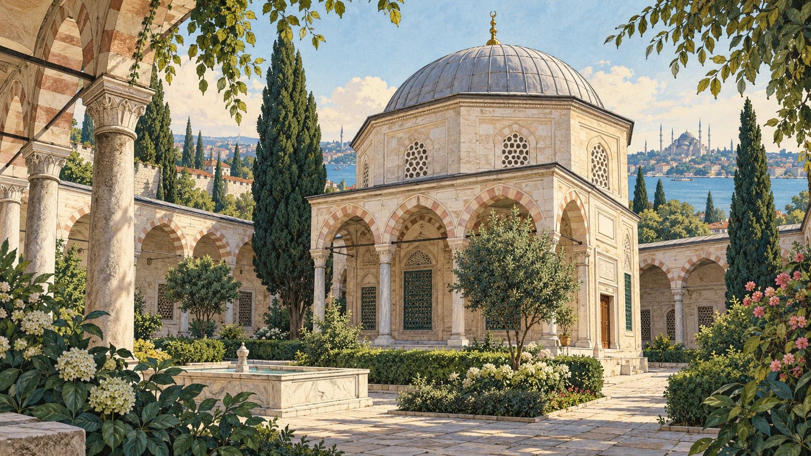 Illustration of Davud Paşa Tomb, İstanbul