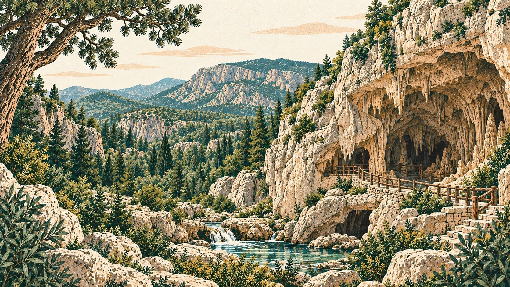 Illustration of Derebucak Çamlık Mağaraları Milli Parkı, Konya