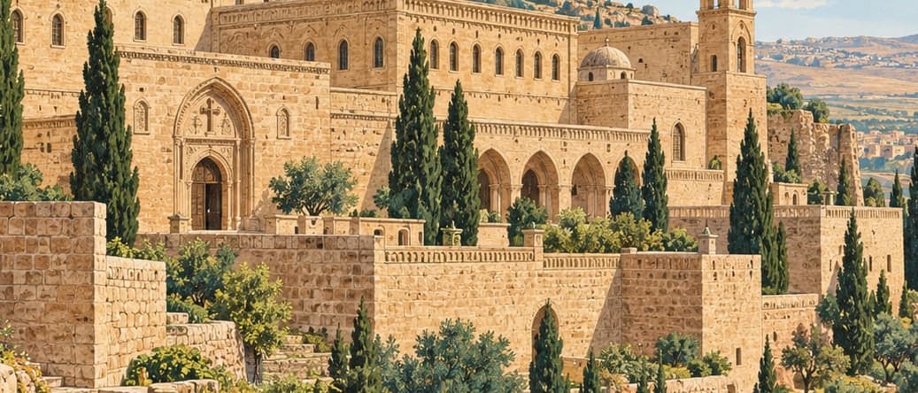 Illustration of Deyrulzafaran Monastery, Mardin