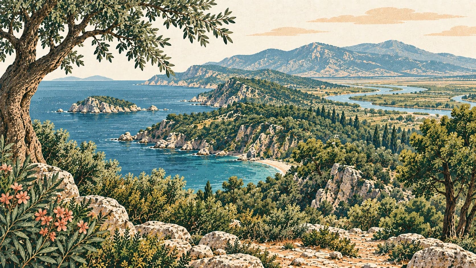 Illustration of Dilek Y. – B. Menderes D. National Park, Aydın