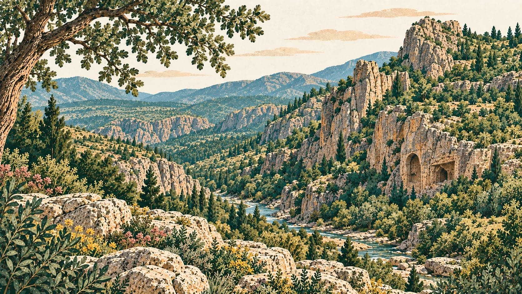 Illustration of Divriği National Park, Sivas