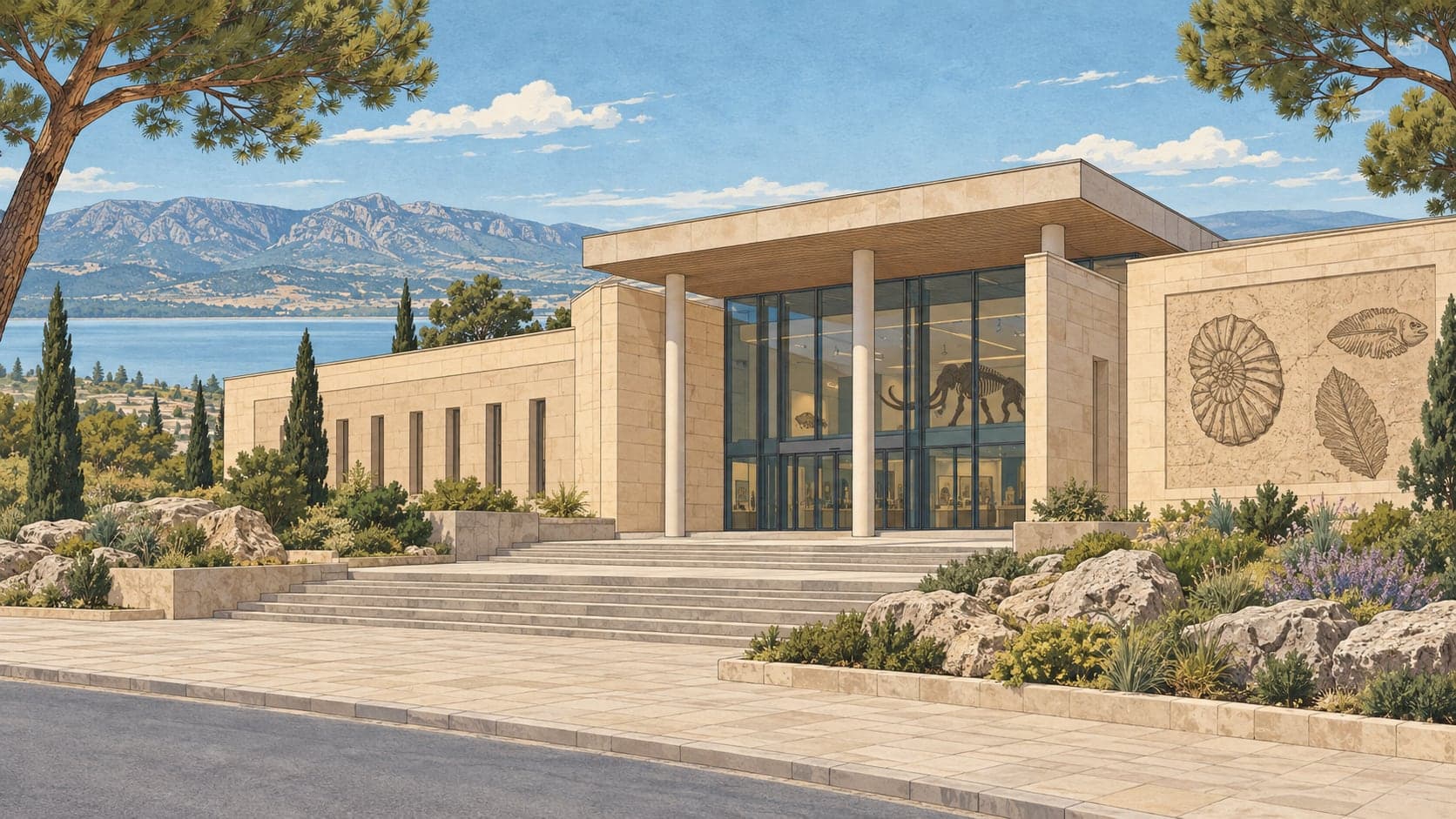 Illustration of Natural History Museum, Burdur