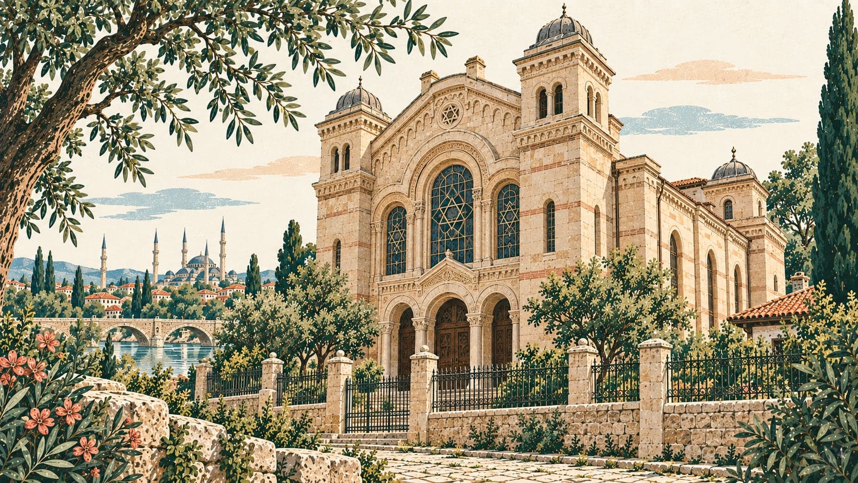 Illustration of Edirne Büyük Sinagogu, Edirne