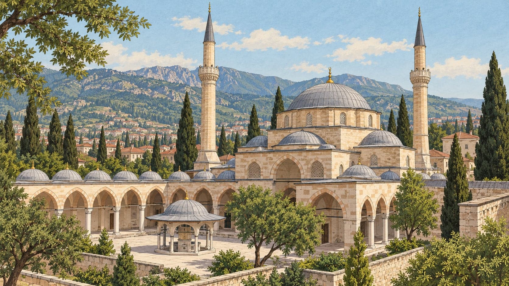 Illustration of Ekmekçizade Caravanserai Museums, Edirne