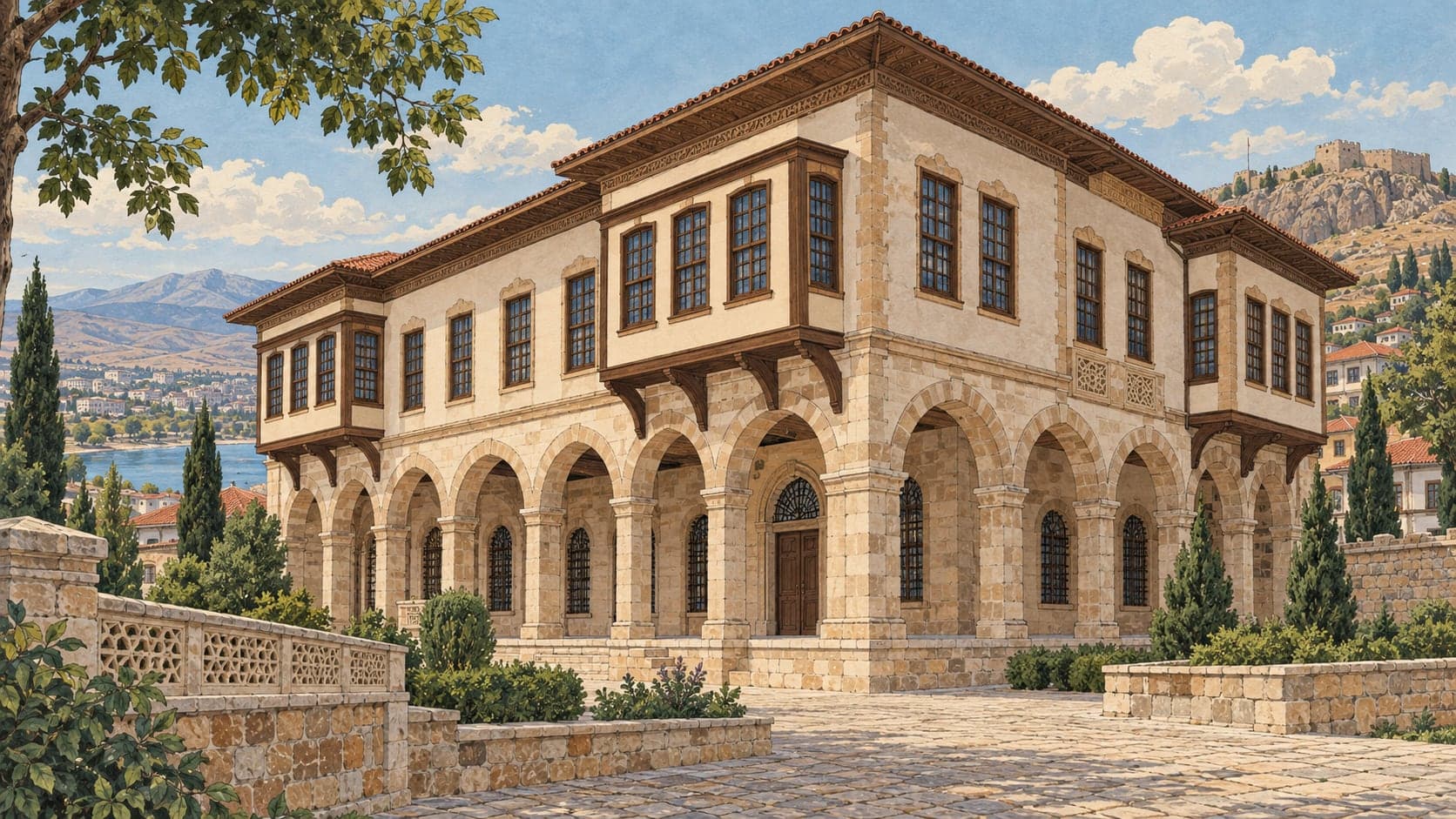 Illustration of Elazığ Old Government Mansion, Elazığ