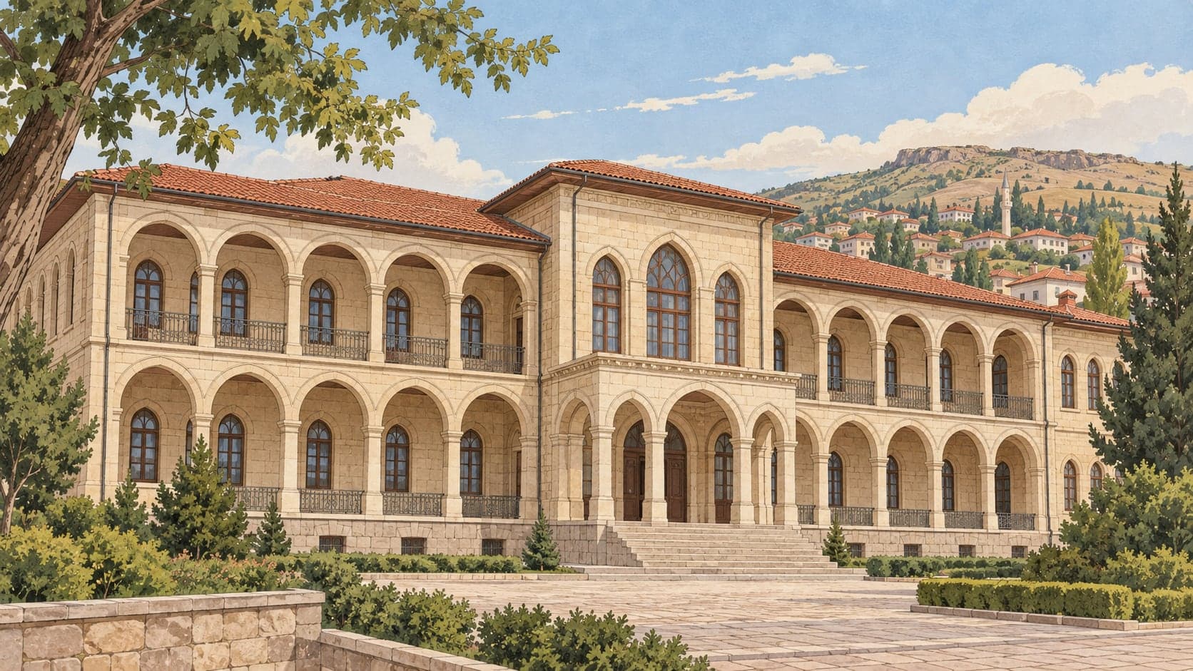 Illustration of Esma Sultan Bath, Isparta