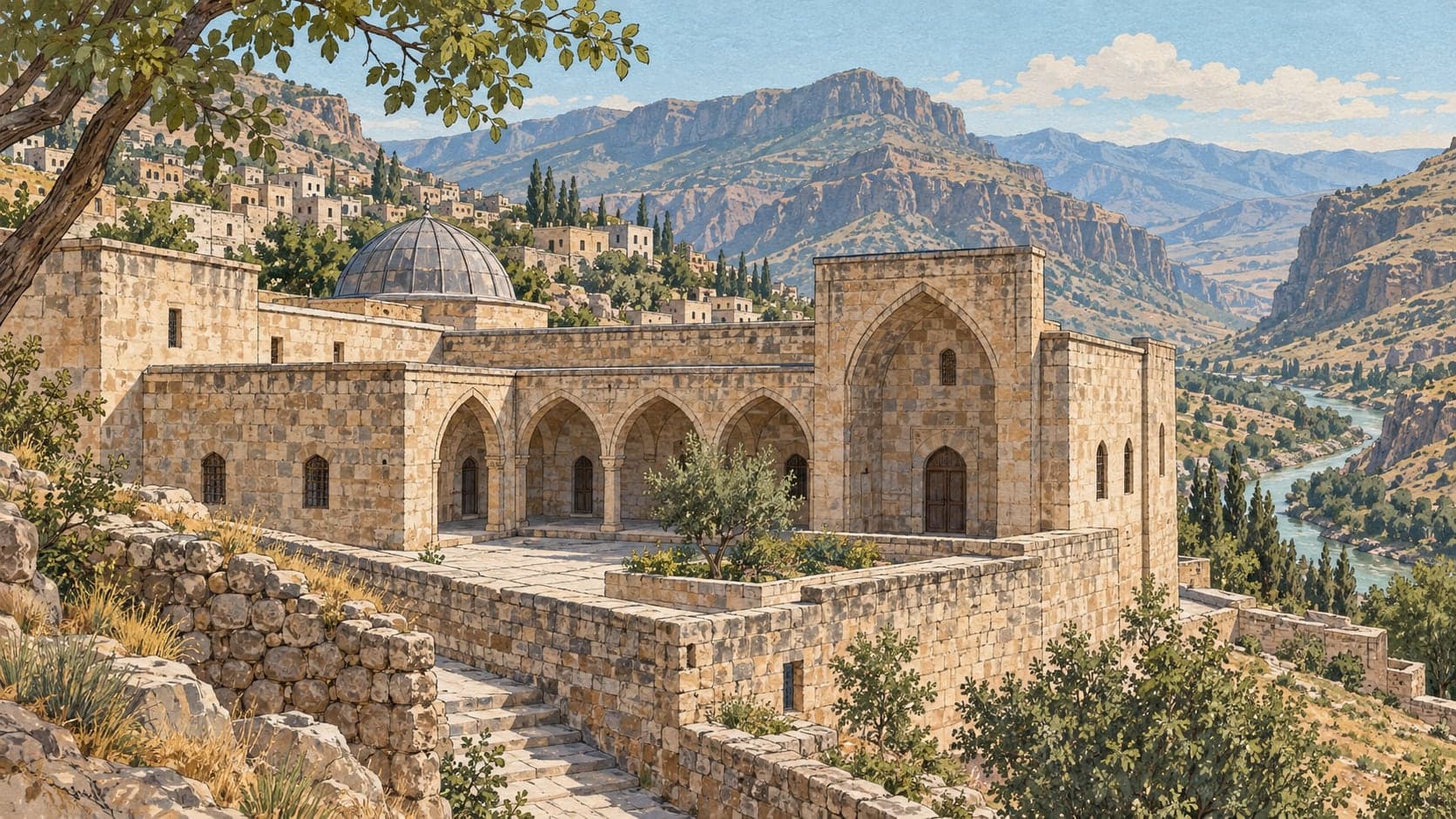 Illustration of Faki Teyran Madrasa, Şırnak