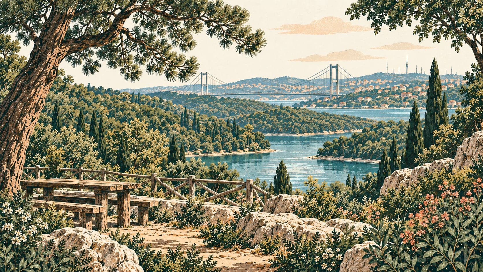 Illustration of Fatih Sultan Mehmet Nature Park, İstanbul