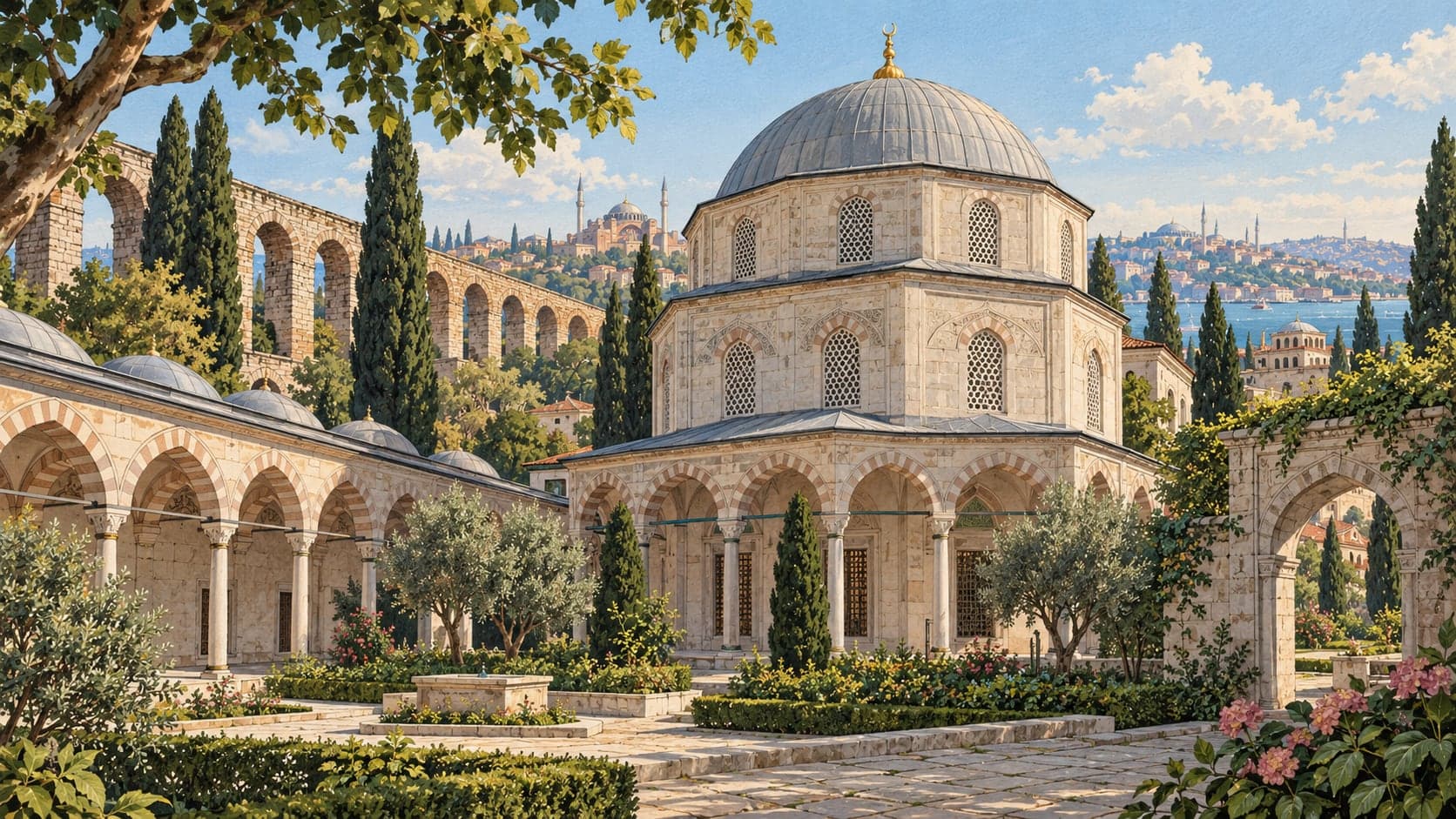 Illustration of Gazanfer Ağa Tomb, İstanbul