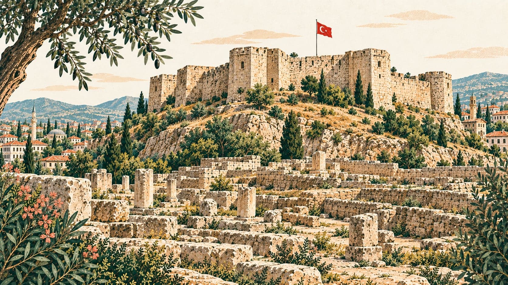 Illustration of Gaziantep Kalesi, Gaziantep