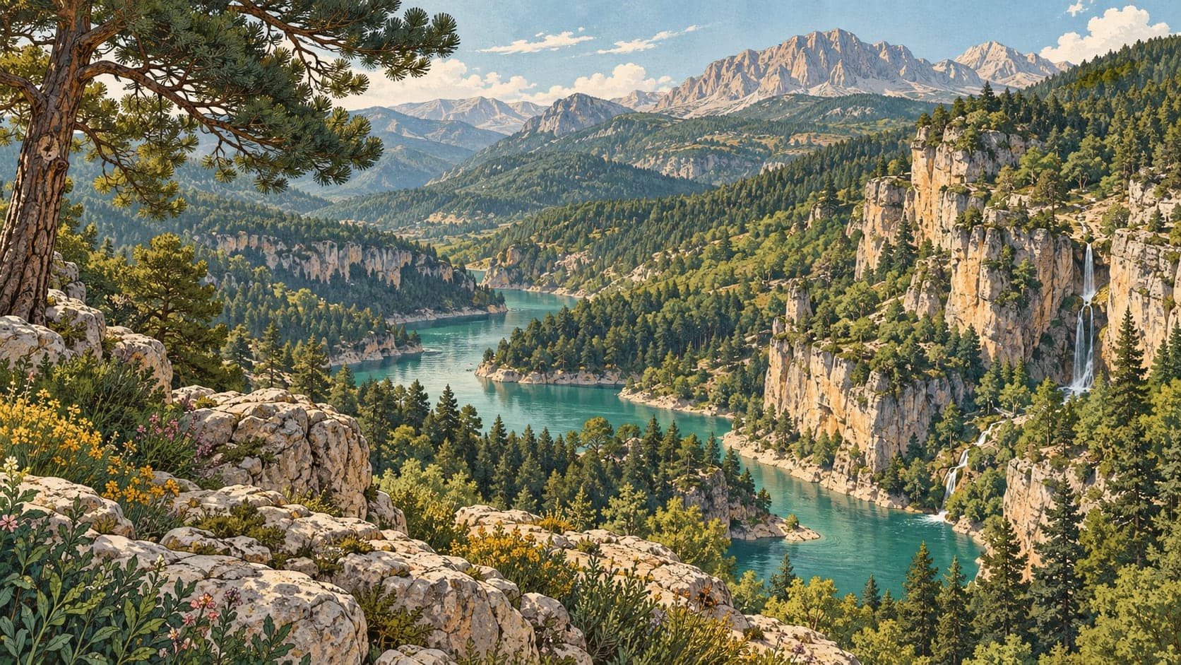 Illustration of Geben Valley National Park, Kahramanmaraş