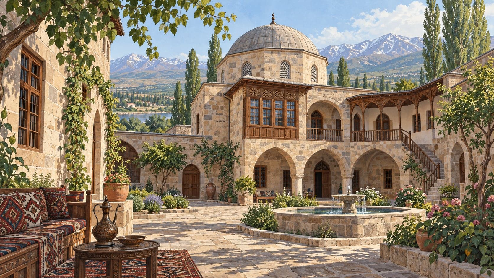 Illustration of Traditional Muş Houses, Muş