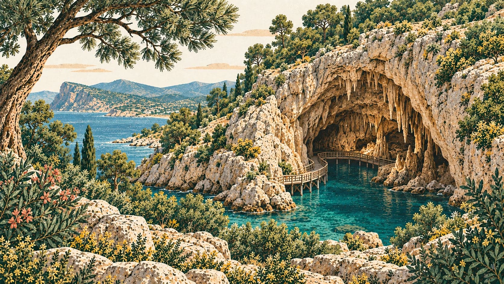 Illustration of Gilindire Mağarası Tabiat Parkı, Mersin