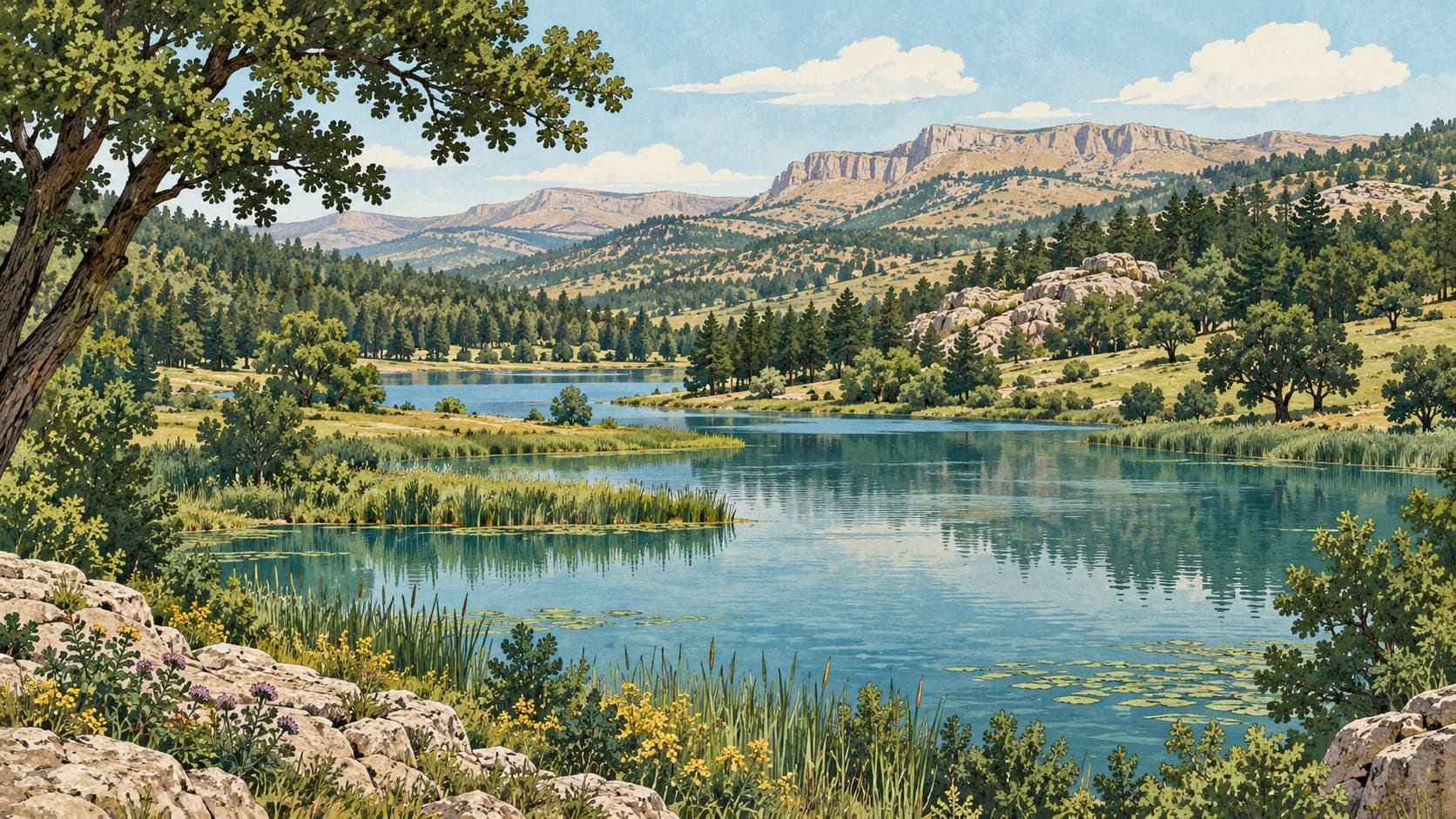 Illustration of Gölbaşı Lakes Nature Park, Adıyaman