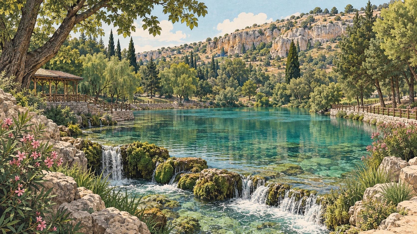 Illustration of Gölpınar Nature Park, Şanlıurfa