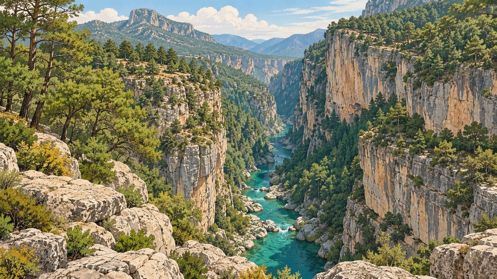 Illustration of Güver Canyon Nature Park, Antalya