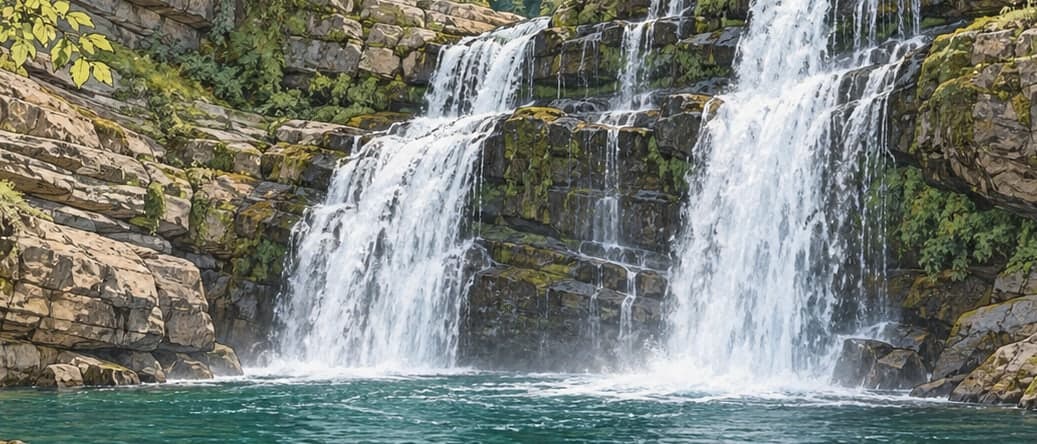 Illustration of Harmankaya Waterfalls Nature Park, Zonguldak